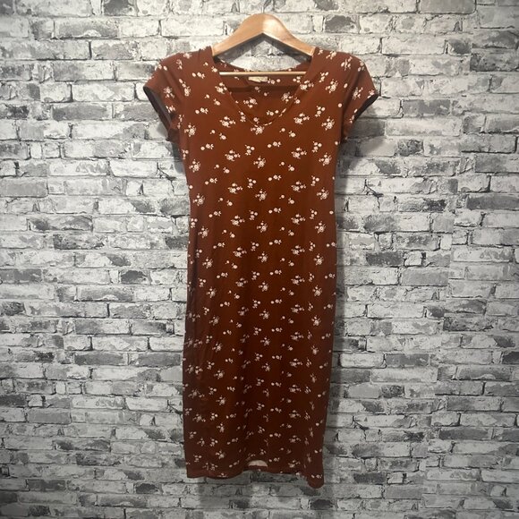 See You Monday Dresses & Skirts - EUC "See You Monday" Los Angeles Brown Floral Midi Dress Size XL